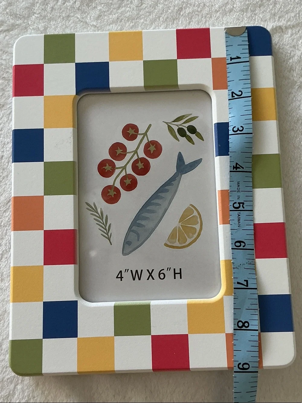 Colorful Checkered 4x6 Picture Frame - Multicolor